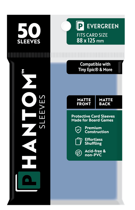 Phantom Sleeves: Evergreen Size (88mm x 125mm) 50 ct - for just $3.99! 
