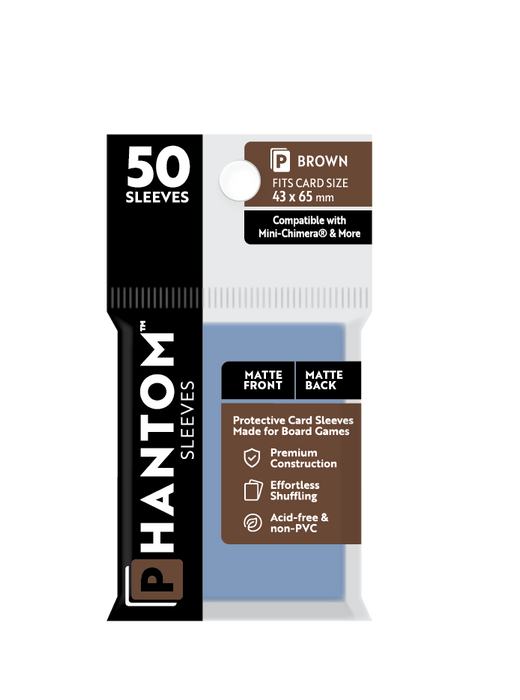 Phantom Sleeves: Brown Size (43mm x 65mm) 50 ct - for just $3.99! 
