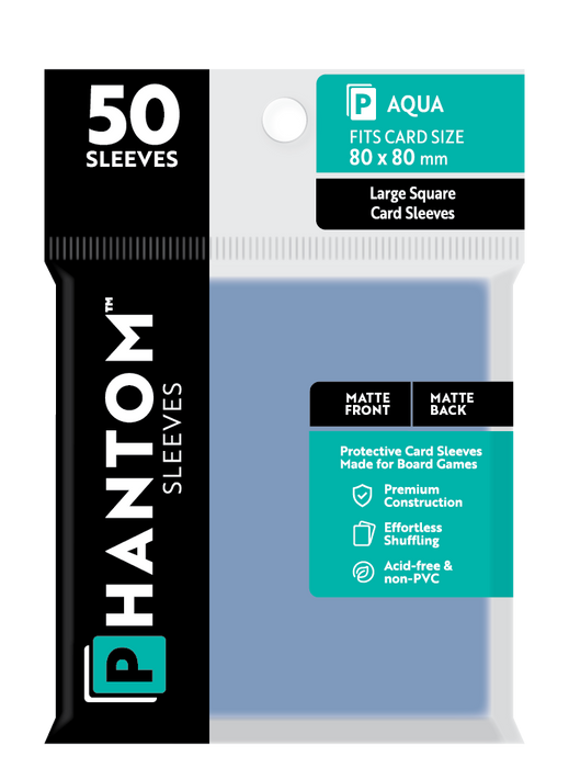 Phantom Sleeves: Aqua Size (80mm x 80mm) 50 ct - for just $3.99! 