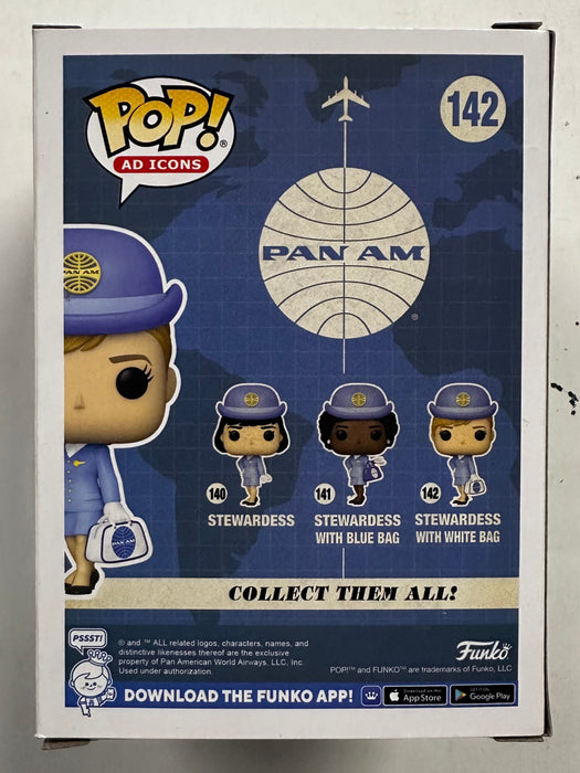 Funko Pop! Ad Icons Pan Am Airways Stewardess With White Bag #142 Vaulted 2021 - for just $10! 