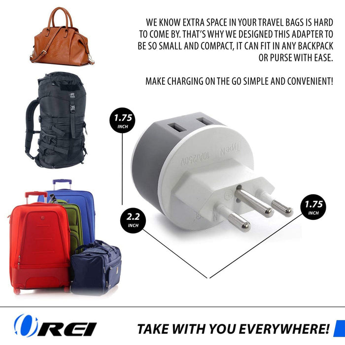 Switzerland Travel Adapter - 2 in 1 - Type J - Compact Design (US-11A) - Just $12.99! Shop now at Retro Gaming of Denver