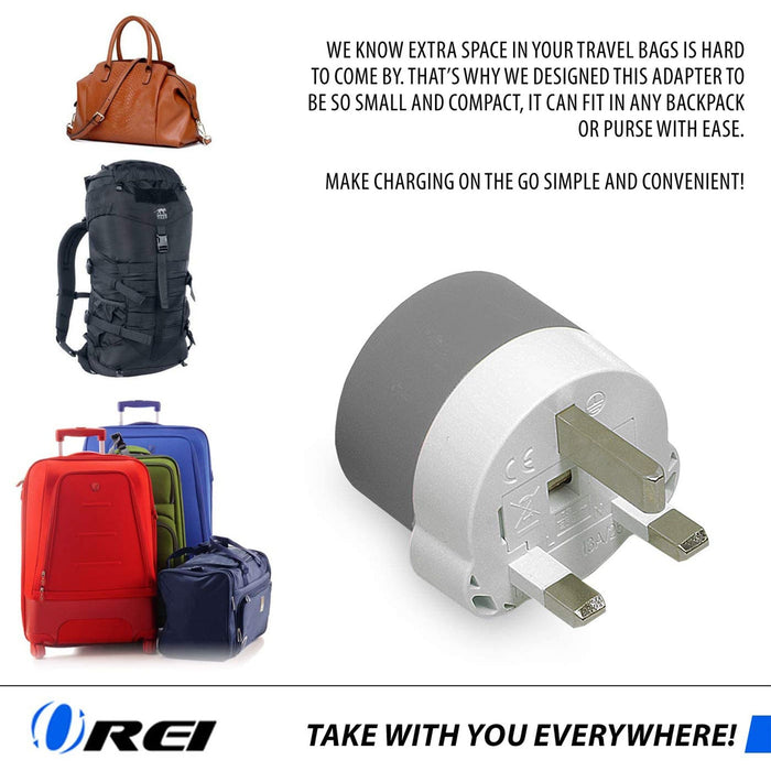 UK, Dubai Travel Adapter - 2 in 1 - Type G - Compact Design (US-7) - Just $13.99! Shop now at Retro Gaming of Denver