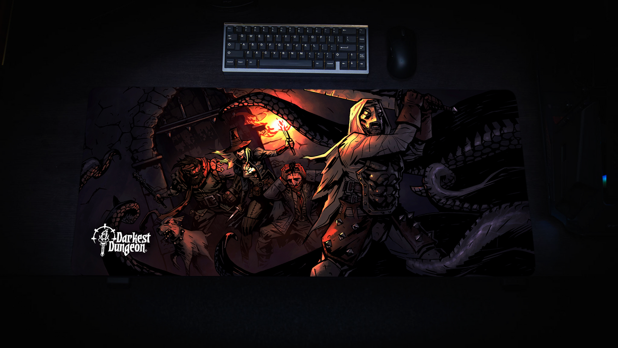 "Overconfidence" Darkest Dungeon Gaming Desk Mat - for just $49.95! 