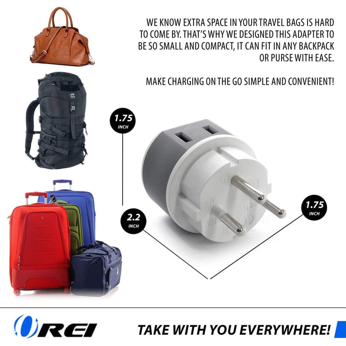 Palestine, Israel Travel Adapter - 2 in 1 - Type H - Compact Design (US-14) - Just $12.99! Shop now at Retro Gaming of Denver