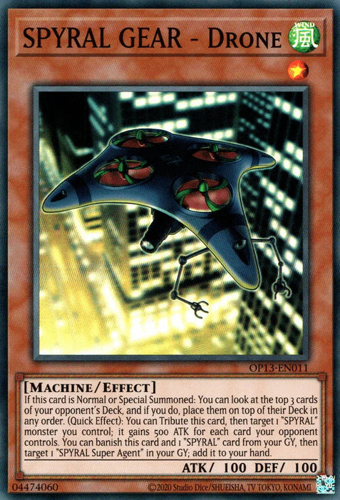 SPYRAL GEAR - Drone [OP13-EN011] Super Rare - for just $0.20! 
