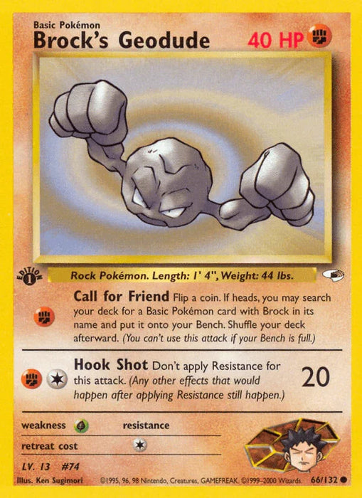 Brock's Geodude (66/132) [Gym Heroes 1st Edition] - for just $0.45! 