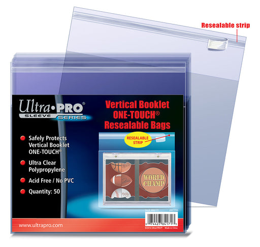 Ultra PRO: One-Touch Resealable Bags - Vertical Booklet - for just $0! 