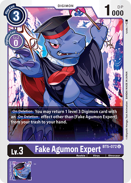 Fake Agumon Expert [BT5-072] [Battle of Omni] - Just $0.09! Shop now at Retro Gaming of Denver