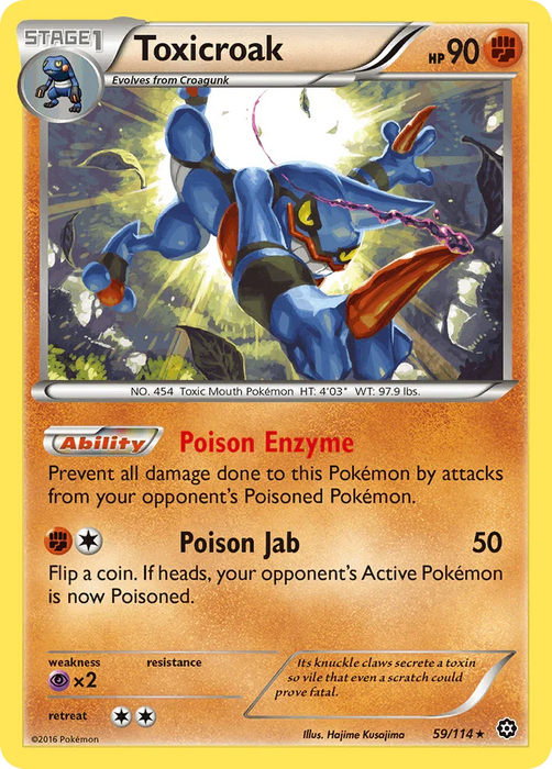 Toxicroak (59/114) [XY: Steam Siege] - for just $0.10! 