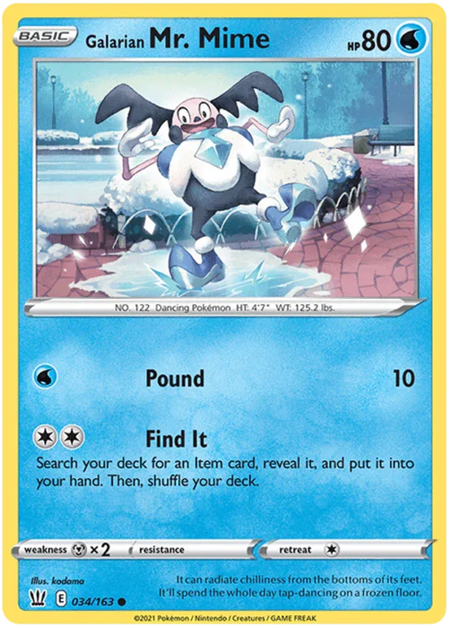 Galarian Mr. Mime (034/163) [Sword & Shield: Battle Styles] - for just $0.10! 