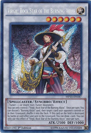 Virgil, Rock Star of the Burning Abyss [MP15-EN187] Secret Rare - for just $0.30! 