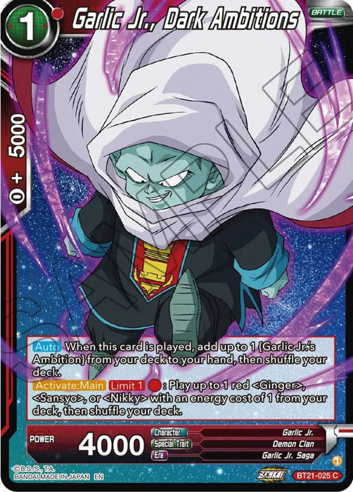 Garlic Jr., Dark Ambitions (BT21-025) [Wild Resurgence] - for just $0.10! 