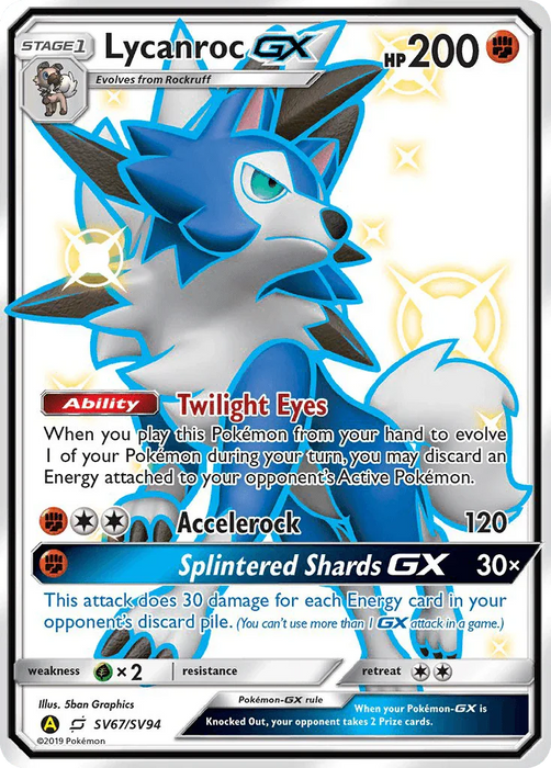 Lycanroc GX (SV67/SV94) [Sun & Moon: Hidden Fates - Shiny Vault] - for just $8.15! 