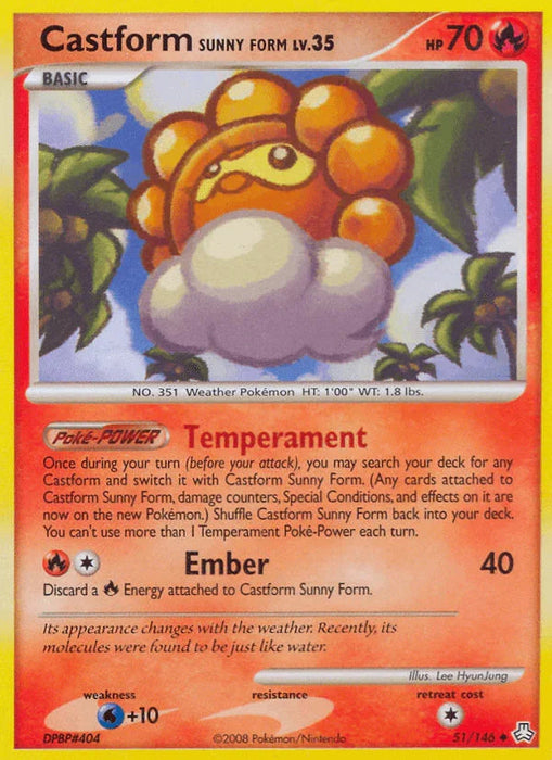 Castform Sunny Form (51/146) [Diamond & Pearl: Legends Awakened] - for just $0.70! 