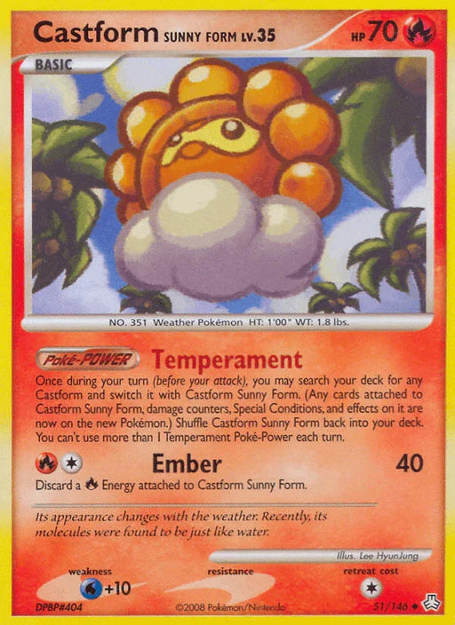 Castform Sunny Form (51/146) [Diamond & Pearl: Legends Awakened] - for just $0.85! 