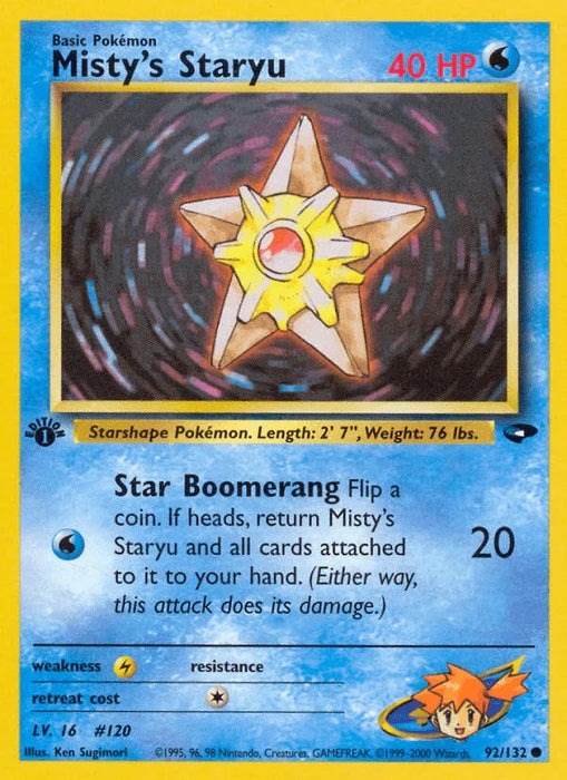Misty's Staryu (92/132) [Gym Challenge 1st Edition] - for just $0.50! 