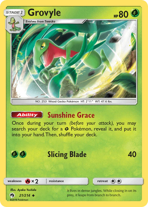 Grovyle (21/214) [Sun & Moon: Lost Thunder] - for just $0.25! 