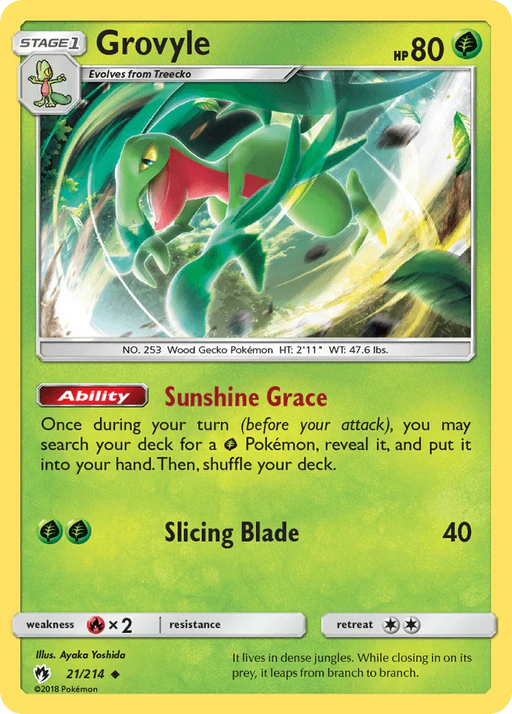 Grovyle (21/214) [Sun & Moon: Lost Thunder] - for just $0.25! 