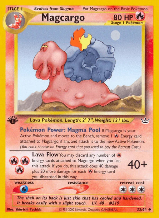 Magcargo (33/64) [Neo Revelation 1st Edition] - for just $1! 