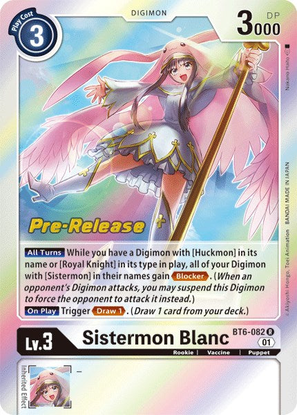 Sistermon Blanc [BT6-082] [Double Diamond Pre-Release Cards] - Just $0.35! Shop now at Retro Gaming of Denver