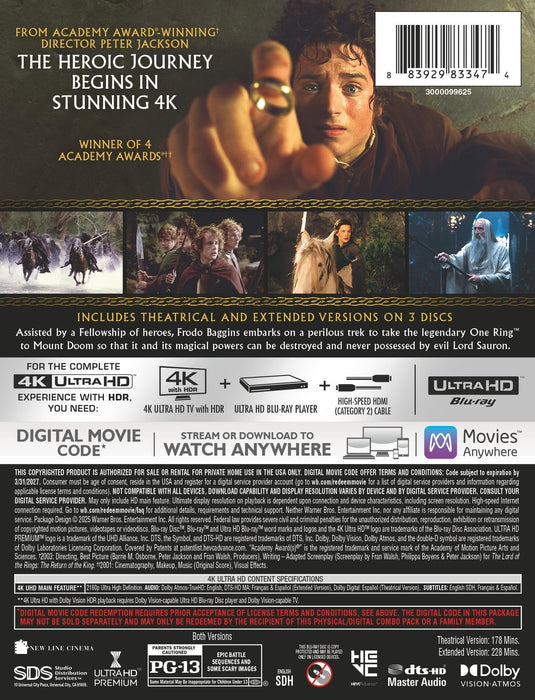 The Lord Of The Rings: The Fellowship Of The Ring - Limited Edition Steelbook (4K Ultra HD + Blu-ray + Digital) - for just $36.99! 