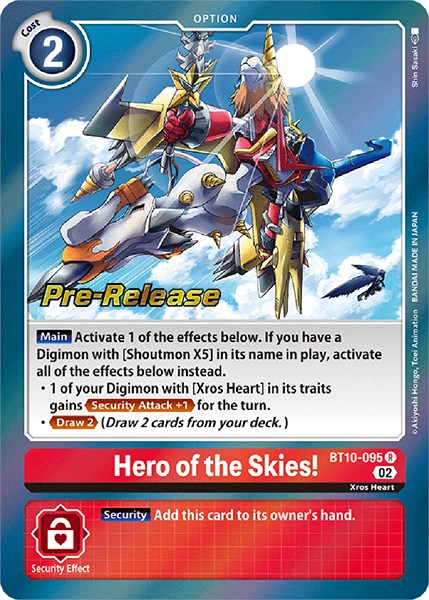 Hero of the Skies! [BT10-095] [Xros Encounter Pre-Release Cards] - Just $0.25! Shop now at Retro Gaming of Denver