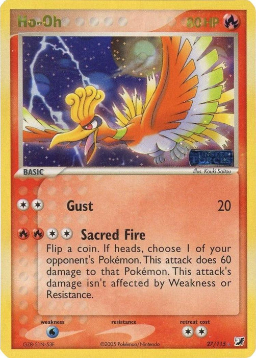 Ho-Oh (27/115) (Stamped) [EX: Unseen Forces] - for just $17.20! 