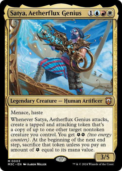 Satya, Aetherflux Genius (M3C-003) - Modern Horizons 3 Commander - for just $0.09! 