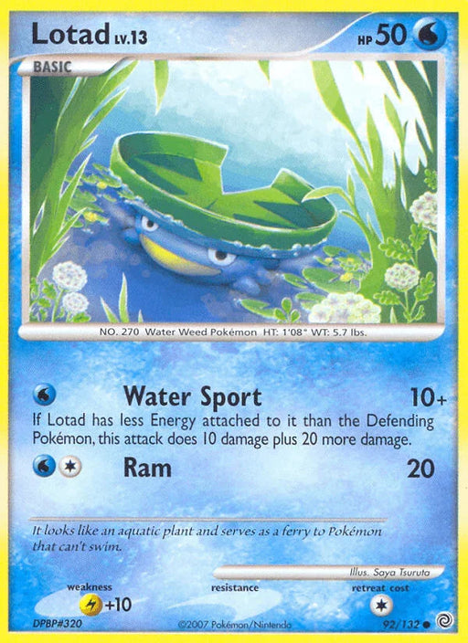 Lotad (92/132) [Diamond & Pearl: Secret Wonders] - for just $0.25! 