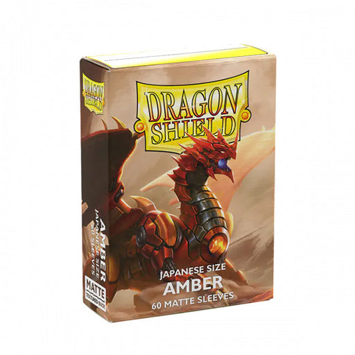 Dragon Shield: Japenese Size 60ct Sleeves - Amber (Matte) - for just $7.99! 