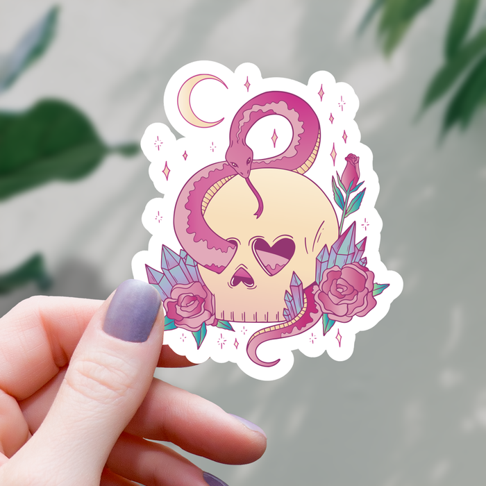 Pastel Gothic Skull Sticker - 3" - for just $3.50! 