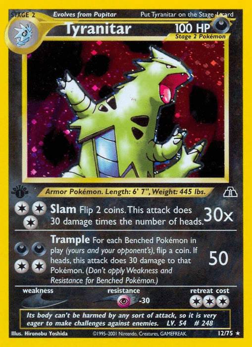 Tyranitar (12/75) [Neo Discovery 1st Edition] - for just $168.10! 