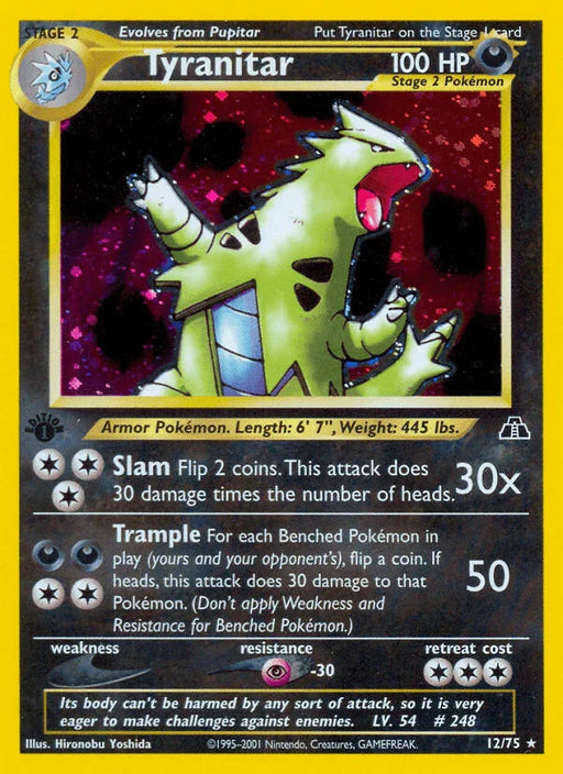 Tyranitar (12/75) [Neo Discovery 1st Edition] - for just $180! 