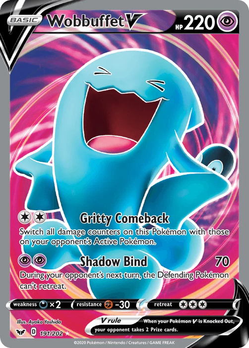 Wobbuffet V (191/202) [Sword & Shield: Base Set] - for just $2.10! 