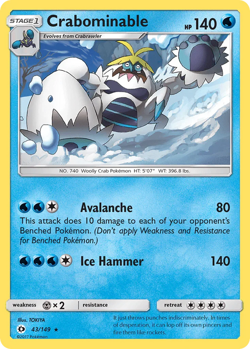 Crabominable (43/149) [Sun & Moon: Base Set] - for just $0.10! 