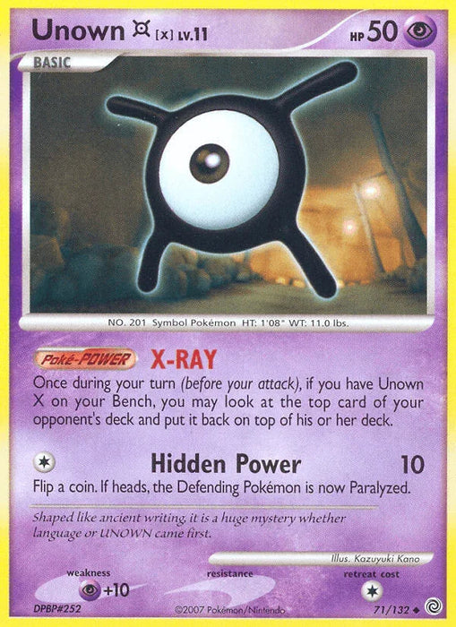 Unown X (71/132) [Diamond & Pearl: Secret Wonders] - for just $1.10! 