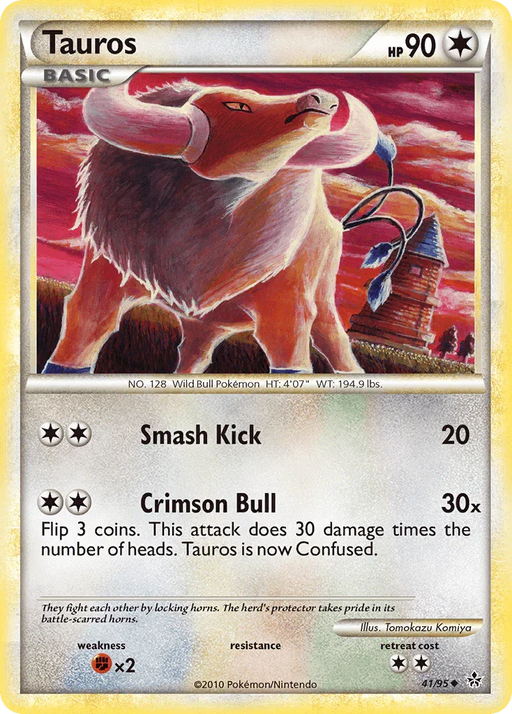 Tauros (41/95) [HeartGold & SoulSilver: Unleashed] - for just $1.05! 