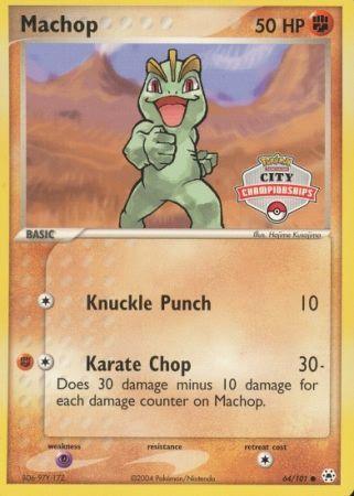 Machop (64/101) (City Championship Promo) [EX: Hidden Legends] - for just $4! 