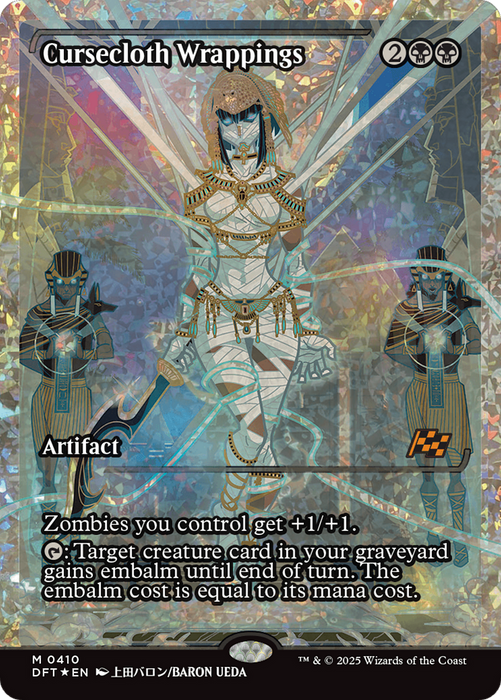 Cursecloth Wrappings (DFT-410) - Aetherdrift: (Showcase) Foil - for just $15.61! 