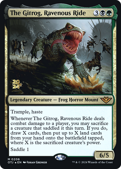 The Gitrog, Ravenous Ride (PRE-206) - Outlaws of Thunder Junction Promos Foil - for just $1.58! 