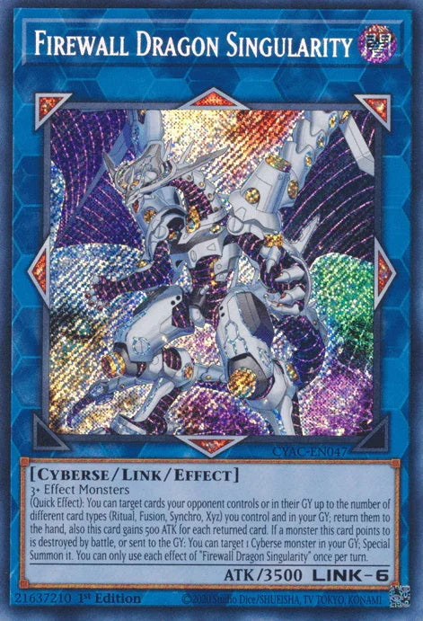 Firewall Dragon Singularity [CYAC-EN047] Secret Rare - for just $0.40! 