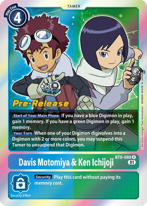 Davis Motomiya & Ken Ichijoji [BT8-088] [New Awakening Pre-Release Cards] - Just $0.90! Shop now at Retro Gaming of Denver