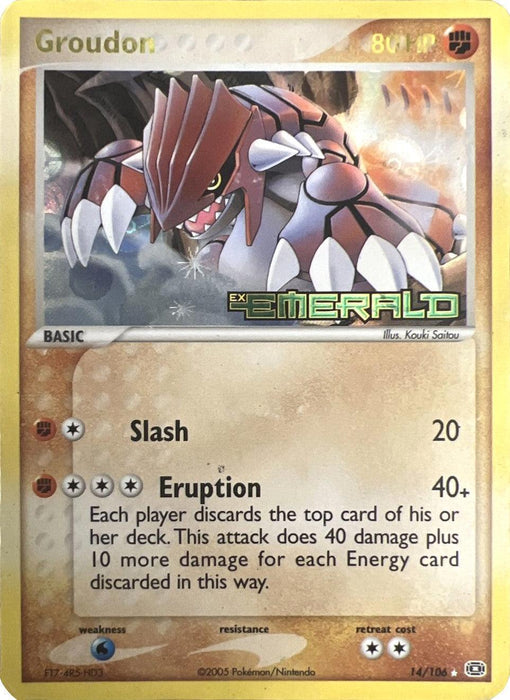 Groudon (14/106) (Stamped) [EX: Emerald] - for just $31.15! 
