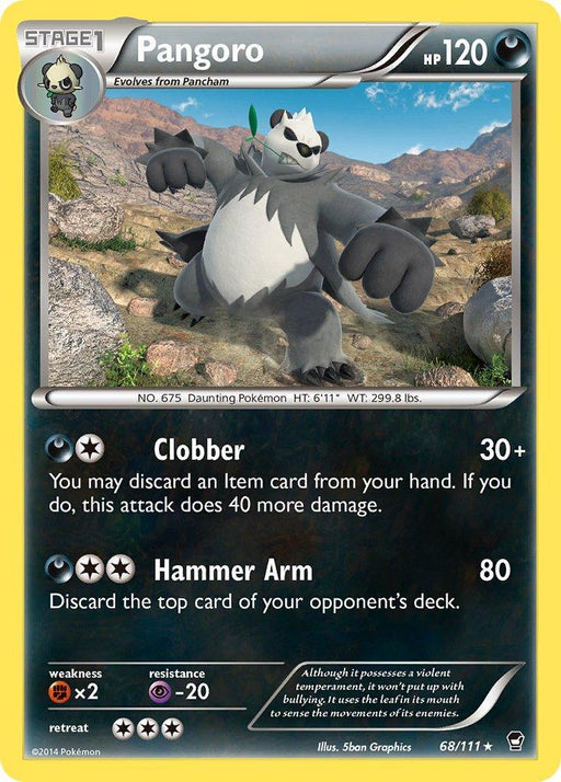 Pangoro (68/111) (Theme Deck Exclusive) [XY: Furious Fists] - for just $0.95! 