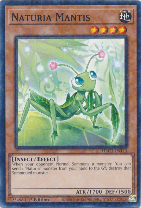 Naturia Mantis (Duel Terminal) [HAC1-EN113] Common - for just $0.10! 