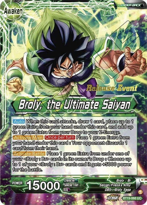 Broly // Broly, the Ultimate Saiyan (Fighter's Ambition Holiday Pack) (BT19-068) [Tournament Promotion Cards] - for just $0.35! 