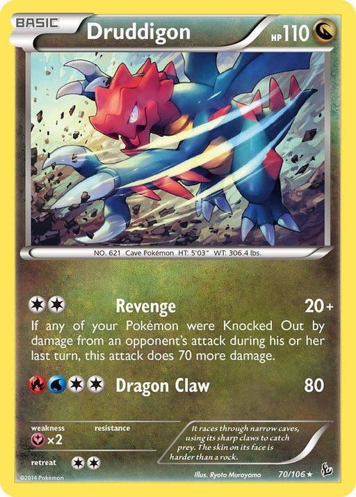 Druddigon (70/106) (Cosmos Holo) (Blister Exclusive) [XY: Flashfire] - for just $1.70! 