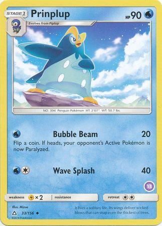 Prinplup (33/156) (Deck Exclusive #13) [Sun & Moon: Trainer Kit - Alolan Sandslash] - for just $0.45! 