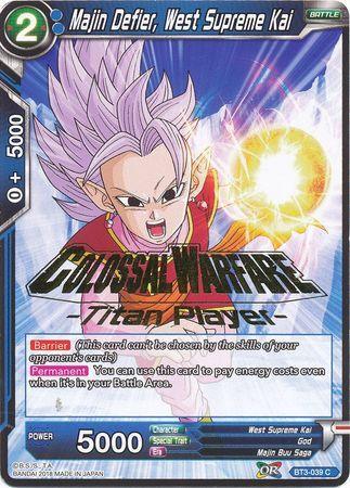 Majin Defier, West Supreme Kai (Titan Player Stamped) (BT3-039) [Tournament Promotion Cards] - for just $0.20! 