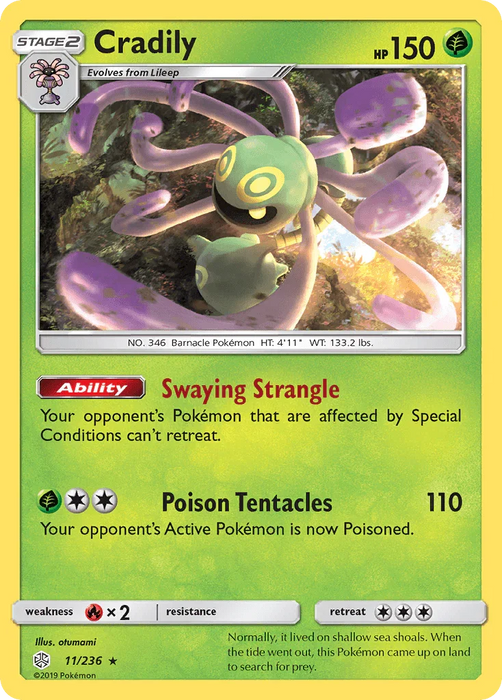 Cradily (11/236) [Sun & Moon: Cosmic Eclipse] - for just $0.25! 
